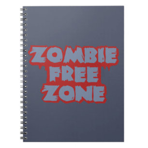 Zombie Free Zone - benutzerdefiniertes Notebook Notizblock
