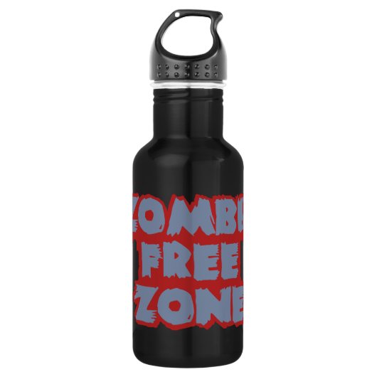 Zombie Free Zone - Farbe wählen Edelstahlflasche (Vorderseite)