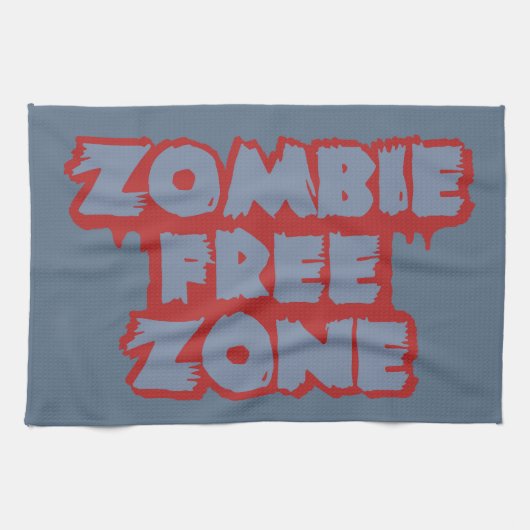 Zombie Free Zone Küchentuch (Horizontal)