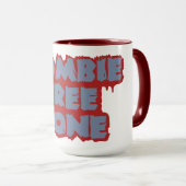 Zombie Free Zone Tasse - wählen Sie Stil & Farbe (VorderseiteRechts)