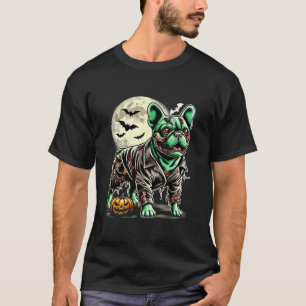 Zombie French Bulldog Halloween Hund Untot Puppy C T-Shirt
