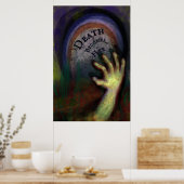 Zombie Friedhof Hand Spuk Kunst Poster (Küche)