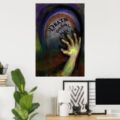 Zombie Friedhof Hand Spuk Kunst Poster (Heimbüro)