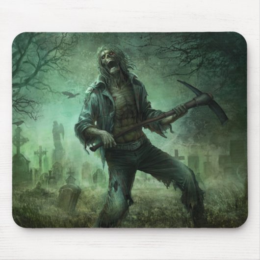 Zombie-Friedhof, Mausunterlage Mousepad (Vorne)