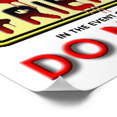 Zombie Friendly Funny Poster (Ecke)