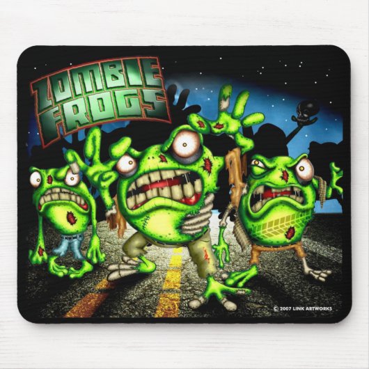 Zombie-Frosch-Mausunterlage Mousepad (Vorne)