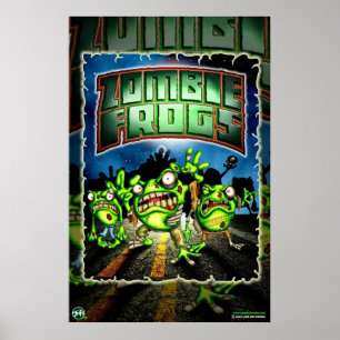 Zombie-Frosch-Plakat Poster
