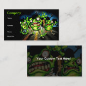 Zombie Frosch-Visitenkarte Visitenkarte (Vorne/Hinten)