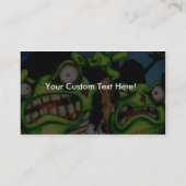 Zombie Frosch-Visitenkarte Visitenkarte (Rückseite)