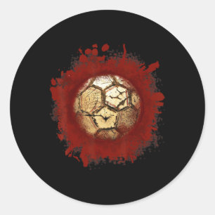 Zombie-Fußball-Blut Lustiger Gruseliger Spieler Ha Runder Aufkleber