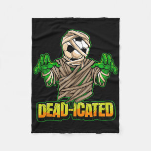 Zombie-Fußballspieler Gruseliger Fußball Halloween Fleecedecke