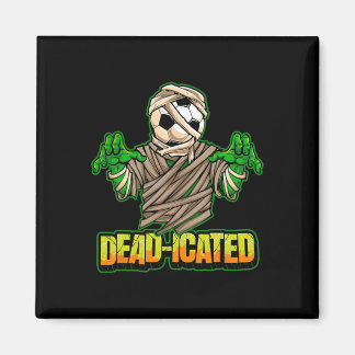 Zombie-Fußballspieler Gruseliger Fußball Halloween Magnet