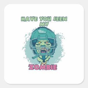 Zombie-Fußballspieler Quadratischer Aufkleber
