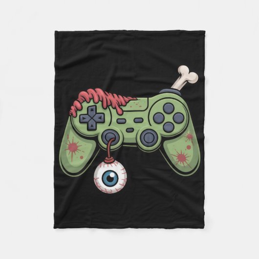 Zombie-Gamer-Controller mit Eyell und Halloween-G Fleecedecke (Vorderseite)