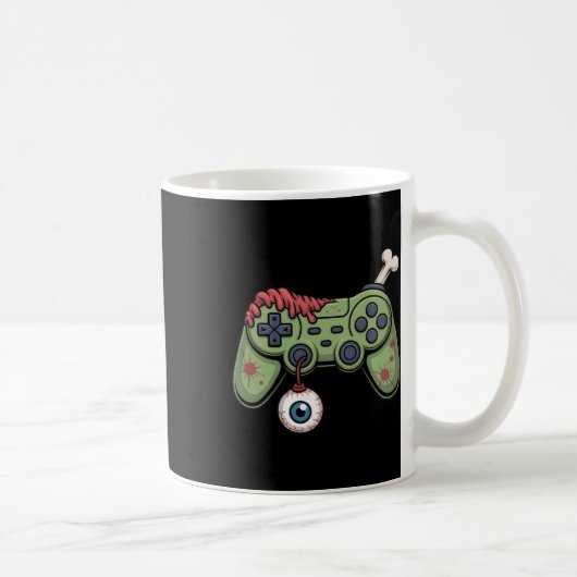Zombie-Gamer-Controller mit Eyell und Halloween-G Kaffeetasse (Rechts)