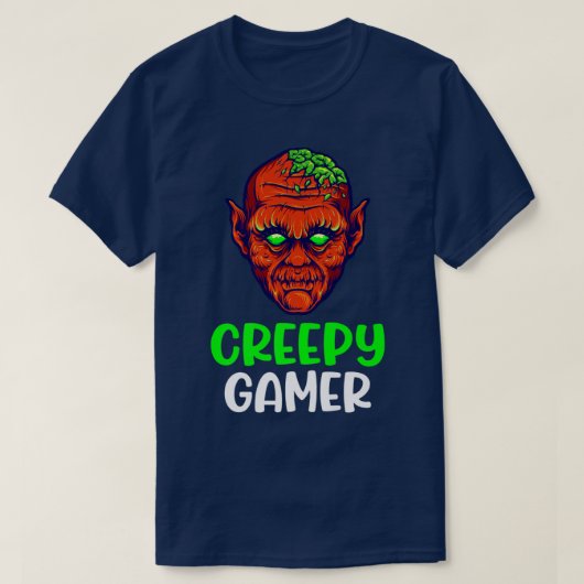 Zombie Gamer Creepy Halloween Videospiel Skelett  T-Shirt (Design vorne)