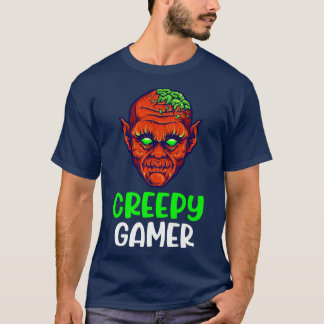 Zombie Gamer Creepy Halloween Videospiel Skelett  T-Shirt