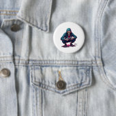 Zombie Gamer - Funny Halloween Gaming Shirt Button (Beispiel)