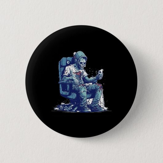 Zombie Gamer Halloween Costume Gaming Videospiel C Button (Vorderseite)