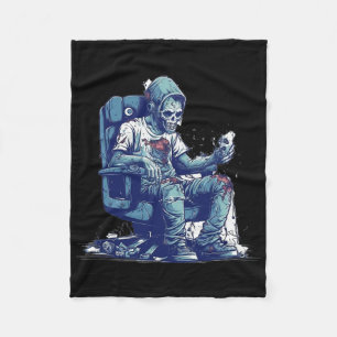 Zombie Gamer Halloween Costume Gaming Videospiel C Fleecedecke