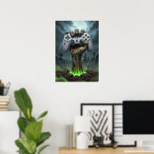 Zombie Gamer Hand - Undead Controller Grip Poster (Heimbüro)