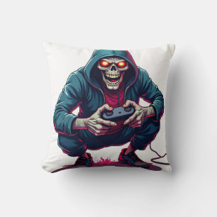 Zombie-Gamer � Lustiges Halloween-Gaming-Shirt Kissen