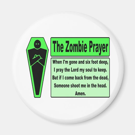 Zombie Gebet 2 Magnet (Vorne)