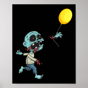 Zombie Geburtstagsballon - Lustiger süßer Zombie-K Poster