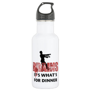 Zombie-Gehirn-Abendessen Trinkflasche