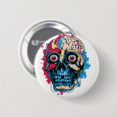Zombie-Gehirn Button (Vorne & Hinten)