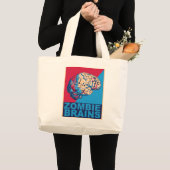Zombie-Gehirn Jumbo Stoffbeutel (Vorderseite (Produkt))