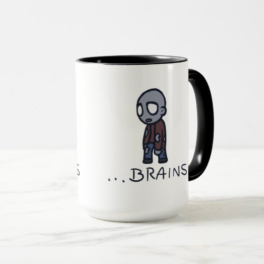 Zombie-Gehirn-Tasse Tasse (VorderseiteRechts)