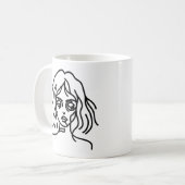 Zombie Gekritzel Kaffeetasse (Vorderseite Links)