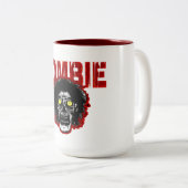 ZOMBIE Gelbe Augen Zweifarbige Tasse (VorderseiteRechts)