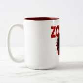 ZOMBIE Gelbe Augen Zweifarbige Tasse (Links)