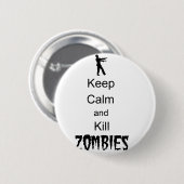 Zombie-Geschenk behalten Ruhe und töten Zombies Button (Vorne & Hinten)
