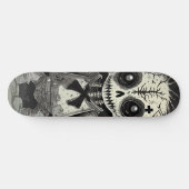 Zombie Geschenk Halloween Horror Kreuz Vodoo Skateboard (Horizontal)