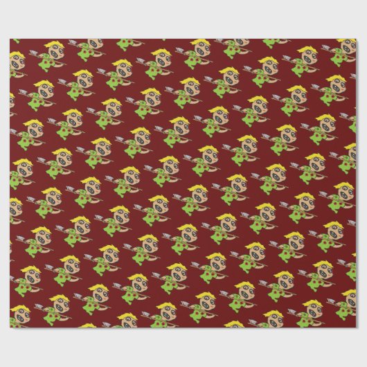 Zombie Geschenkpapier (Flach)