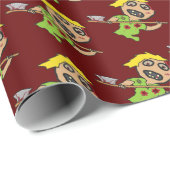 Zombie Geschenkpapier (Rolleneckpunkt)