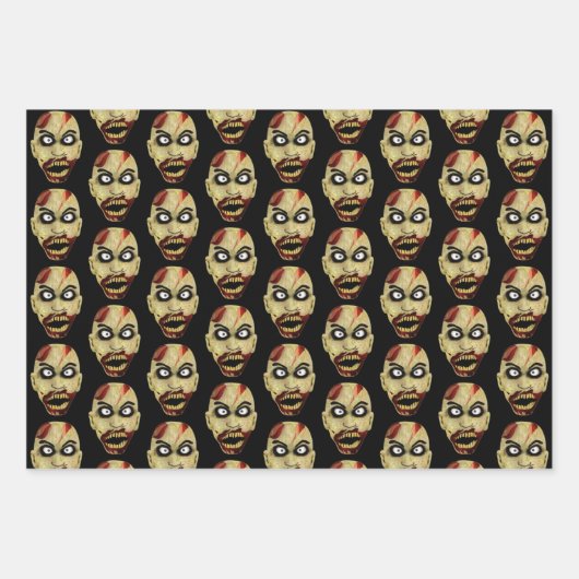 Zombie Geschenkpapier Set (Vorderseite 2)