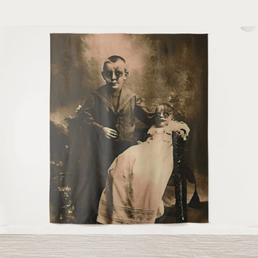 Zombie-Geschwister Wandteppich (Vorderseite)