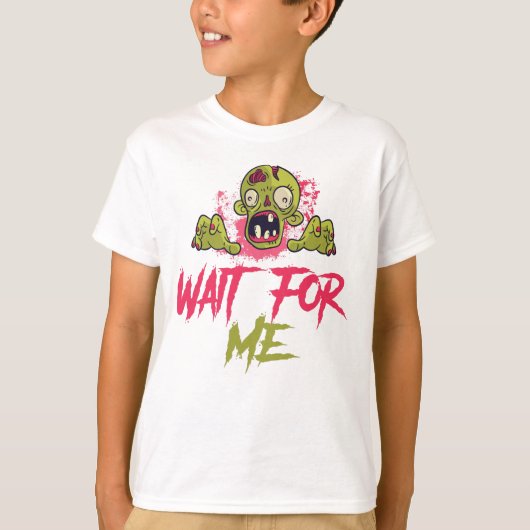 Zombie-Gesicht, glückliches Halloween, schwarz, ro T-Shirt (Vorderseite)