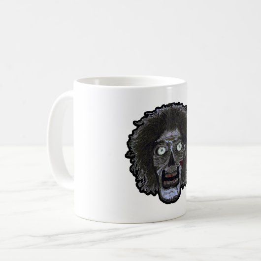 ZOMBIE-Gesicht Kaffeetasse (Vorderseite Links)