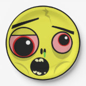 Zombie-Gesicht Pappteller (Vorderseite)