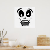 ZOMBIE-GESICHT POSTER (Küche)