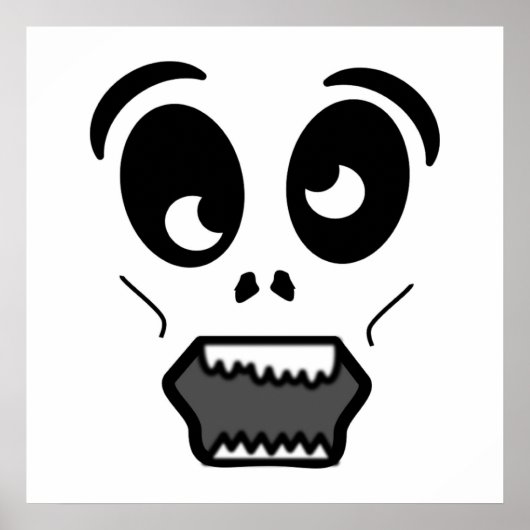 ZOMBIE-GESICHT POSTER (Vorne)