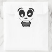ZOMBIE-GESICHT RUNDER AUFKLEBER (Tasche)