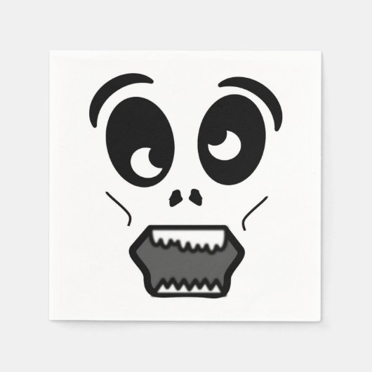 ZOMBIE-GESICHT SERVIETTE (Vorderseite)