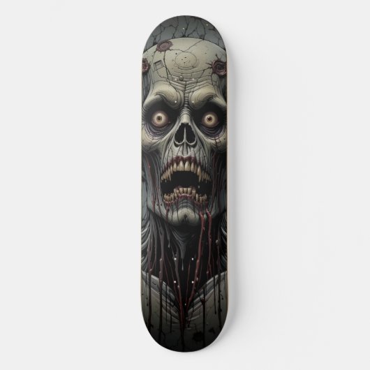 Zombie-Gesicht Skateboard (Vorderseite)