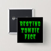 Zombie-Gesicht - Sonnenbrand 2022 Button (Vorne & Hinten)